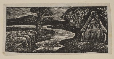 Sabrinas Silvery Flood, fra Thorntons Pastorals of Virgil, 1821. af William Blake