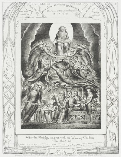 Satan viser sig for Gud af William Blake