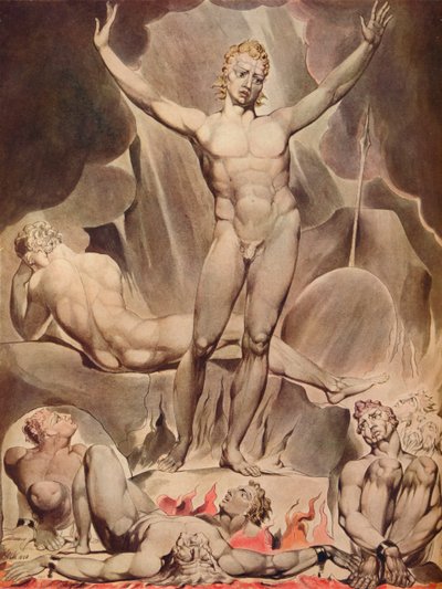 Satan vækker de oprørske engle, 1808 af William Blake