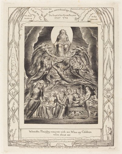 Satan foran Guds trone af William Blake