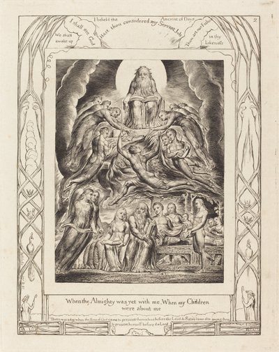 Satan foran Guds trone af William Blake