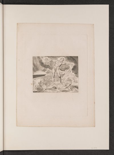 Satan slår job med bylder af William Blake