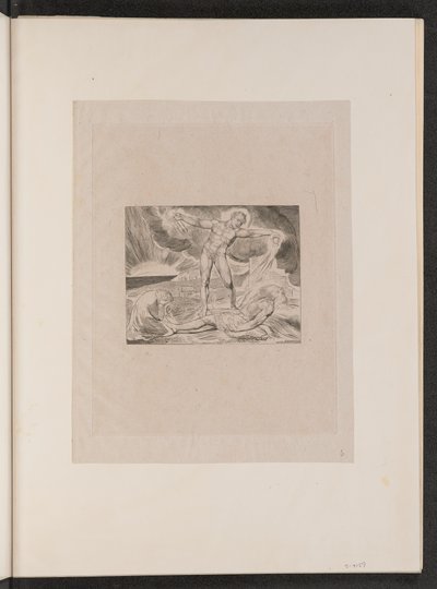 Satan slår job med bylder af William Blake