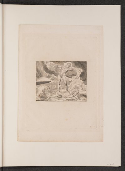 Satan slår job med bylder af William Blake