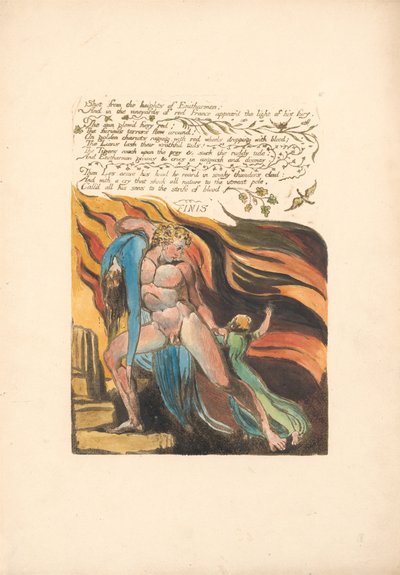 Schuss von den Höhen von Enitharmon (Platte 17) af William Blake