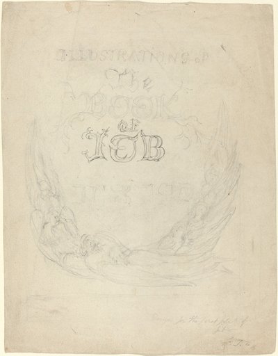 Skitse til titelsiden af de indgraverede illustrationer til Jobs Bog af William Blake