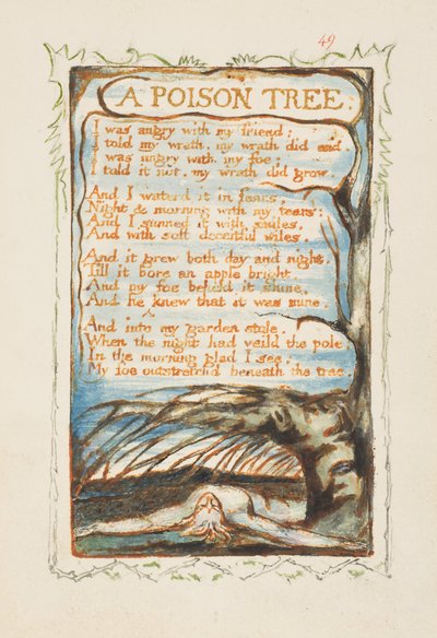 Sange om uskyld og erfaring: Et gifttræ, ca. 1825. af William Blake