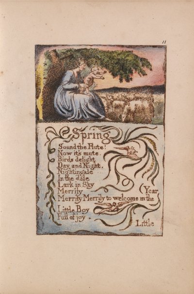 Sange om uskyld og erfaring, plade 11, forår (Bentley 22) af William Blake