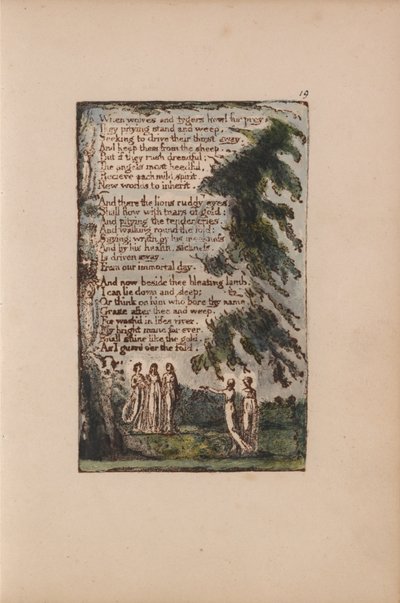 Sange om uskyld og erfaring, plade 19, nat (Bentley 21) af William Blake