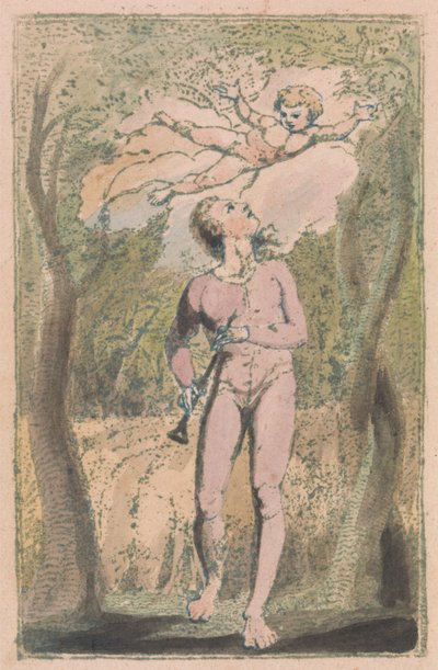 Sange om uskyld og om erfaring, plade 1, Innocence Frontispice (Bentley 2) af William Blake