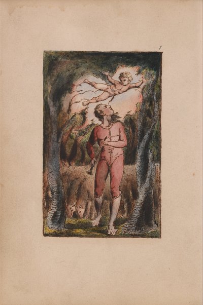 Songs of Innocence and of Experience, Plate 1, Innocence Frontispiece (Bentley 2) af William Blake