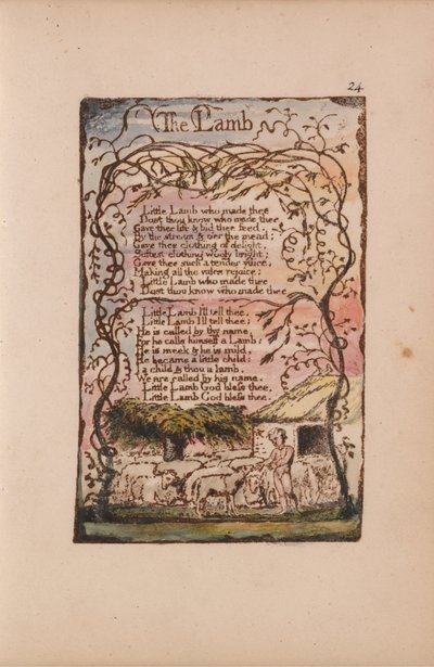 Sange om uskyld og erfaring, plade 24, The Lamb (Bentley 8) af William Blake