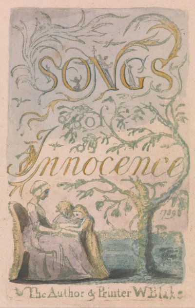 Songs of Innocence and of Experience, Plate 2, Innocence Title Page (Bentley 3) af William Blake