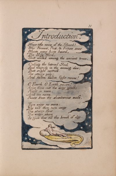 Sange om uskyld og erfaring, plade 31, introduktion (Bentley 30) af William Blake