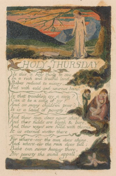 Songs of Innocence and Experience, Plade 38, "Holy Thursday" (Bentley 33) af William Blake