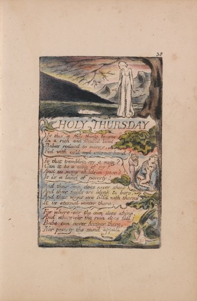 Sange om uskyld og erfaring, plade 38, hellig torsdag (Bentley 33) af William Blake