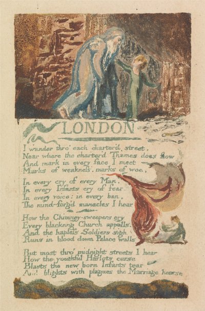 Songs of Innocence and of Experience, Plate 39, London (Bentley 46) af William Blake