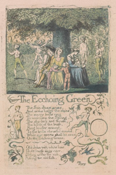 Sange om uskyld og om erfaring, plade 8, "The Ecchoing Green" (Bentley 6) af William Blake
