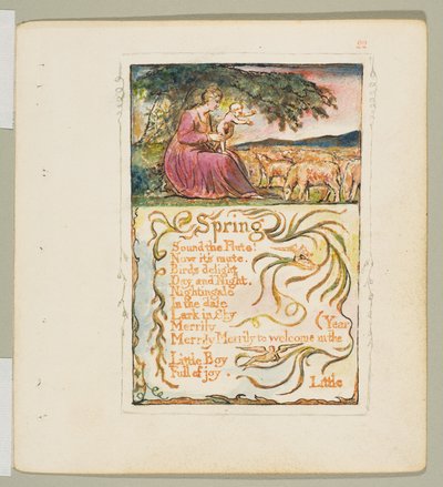 Sange om uskyld og erfaring: Forår, ca. 1825. af William Blake