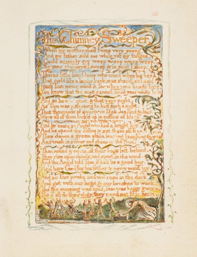 Sange om uskyld og erfaring: Skorstensfejeren, ca. 1825. af William Blake