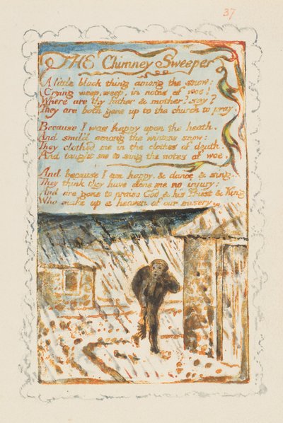Sange om uskyld og erfaring: Skorstensfejeren, ca. 1825. af William Blake