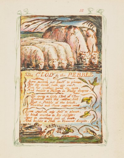Sange om uskyld og erfaring: Klumpen og småstenen, ca. 1825. af William Blake