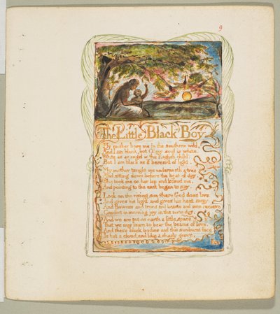 Sange om uskyld og erfaring: Den lille sorte dreng, ca. 1825. af William Blake