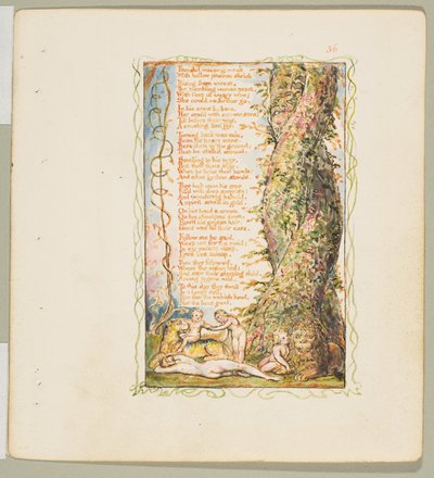 Sange om uskyld og om erfaring: Den lille pige fundet anden plade, ca. 1825. af William Blake