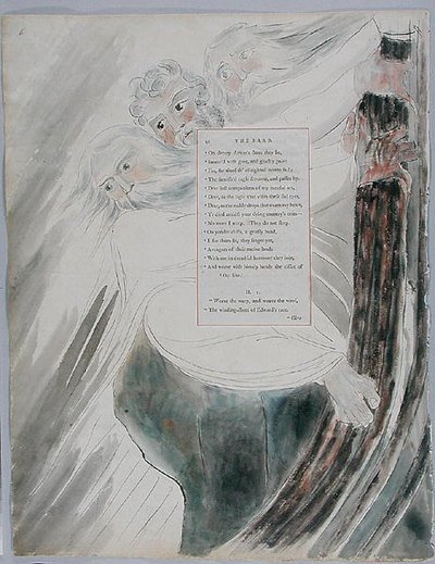 The Bard, design 58 fra "The Poems of Thomas Gray af William Blake