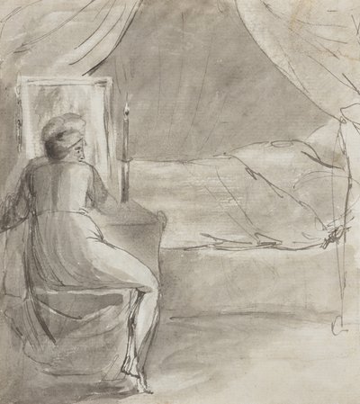 Dødens seng (recto) af William Blake