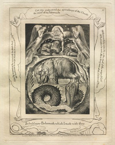 Jobs Bog: Pl. 15, Se nu Behemoth, som jeg lavede med dig af William Blake