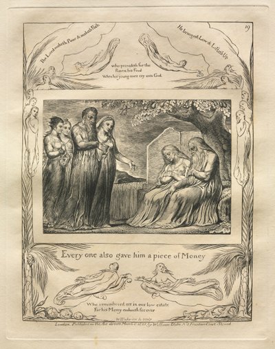 Jobs Bog: Pl. 19, Enhver gav ham også et stykke Penge af William Blake
