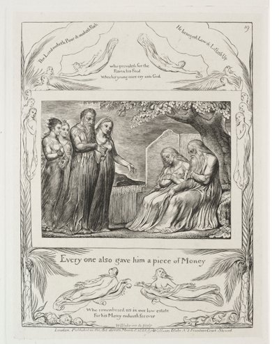 Jobs Bog: Pl. 19, Enhver gav ham også et stykke penge af William Blake