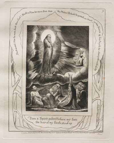Jobbogen: pl. 9, derefter gik en ånd før mit ansigt / håret på mit kød stod op af William Blake