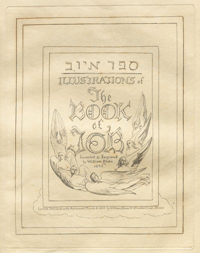 Jobs Bog: Titelblad, 1825. af William Blake