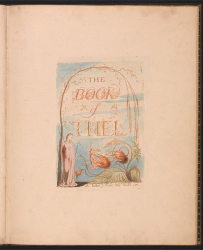 Thels Bog, Plade 2, Titelside af William Blake