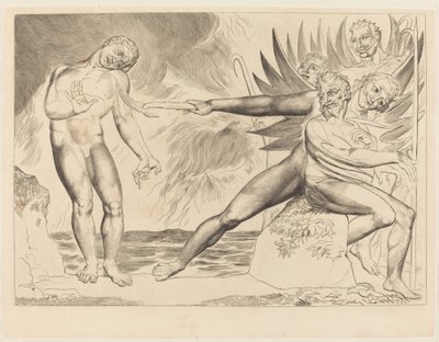 Kredsen af de korrupte embedsmænd; de Djævle, der plager Ciampolo af William Blake