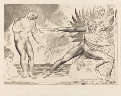 Kredsen af de korrupte embedsmænd; de Djævle, der plager Ciampolo af William Blake