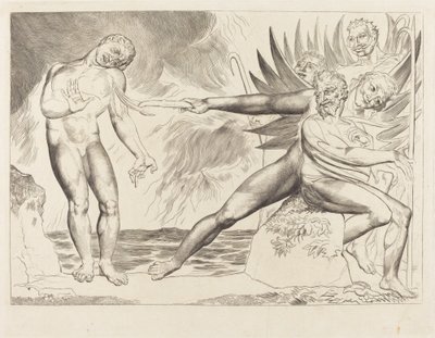 Kredsen af de korrupte embedsmænd; de Djævle, der plager Ciampolo af William Blake