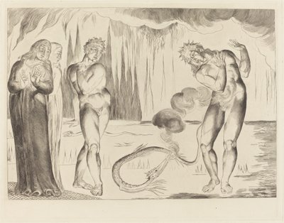 Tyvenes Kreds; Buoso Donati angrebet af slangen af William Blake