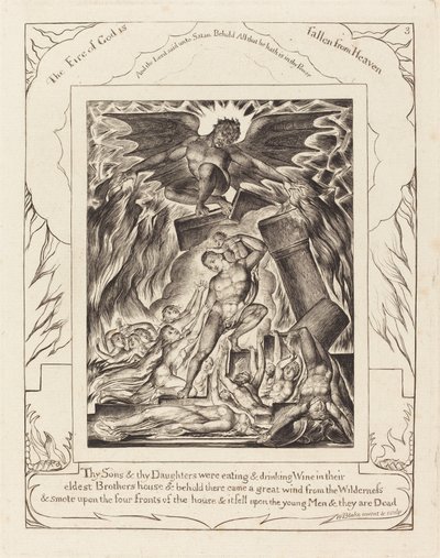 Udryddelsen af Jobs sønner af William Blake