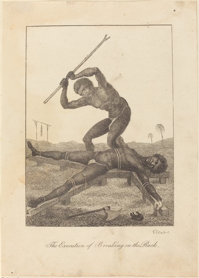Udførelsen af brud på stativet, 1793. af William Blake
