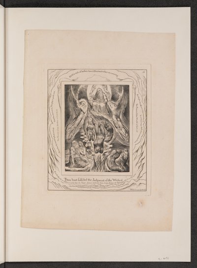 Satans fald, 1825. af William Blake