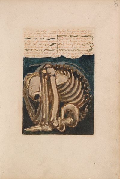 Den første bog af Urizen, plade 12, Los Smitten med forbløffelse .... (Bentley 8) af William Blake