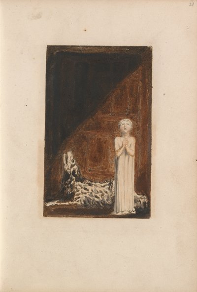 Den første bog af Urizen, plade 25 (Bentley 26) af William Blake