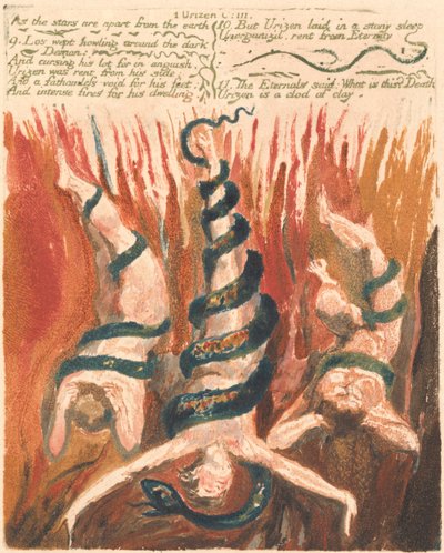 Urizens første bog, plade 7, "Som stjernerne er adskilt fra jorden ...." (Bentley 6) af William Blake