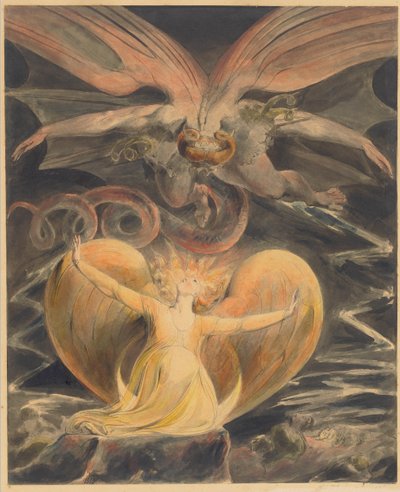 Den store røde drage og kvinden iklædt solen af William Blake