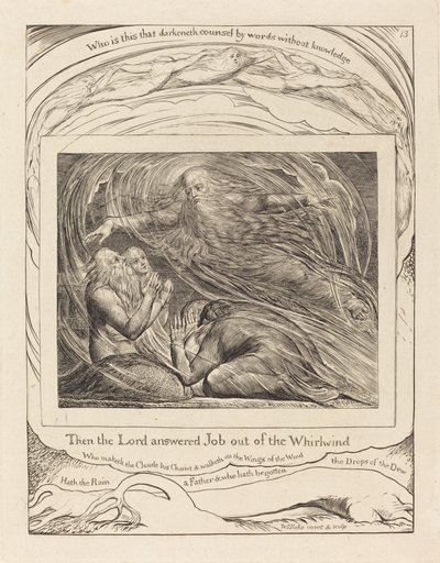 Herren, der svarer Job ud af hvirvelvinden af William Blake
