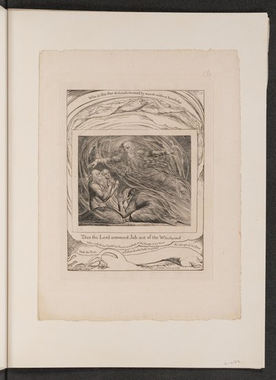 Herren, der svarer job ud af hvirvelvinden, 1825. af William Blake
