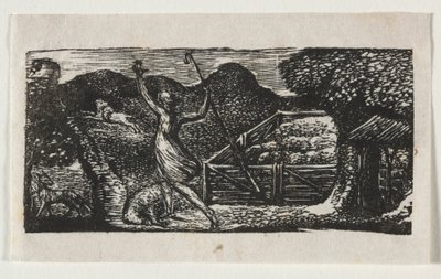 The Pastorals of Virgil, Eclogue I: Hyrden jager en ulv væk af William Blake